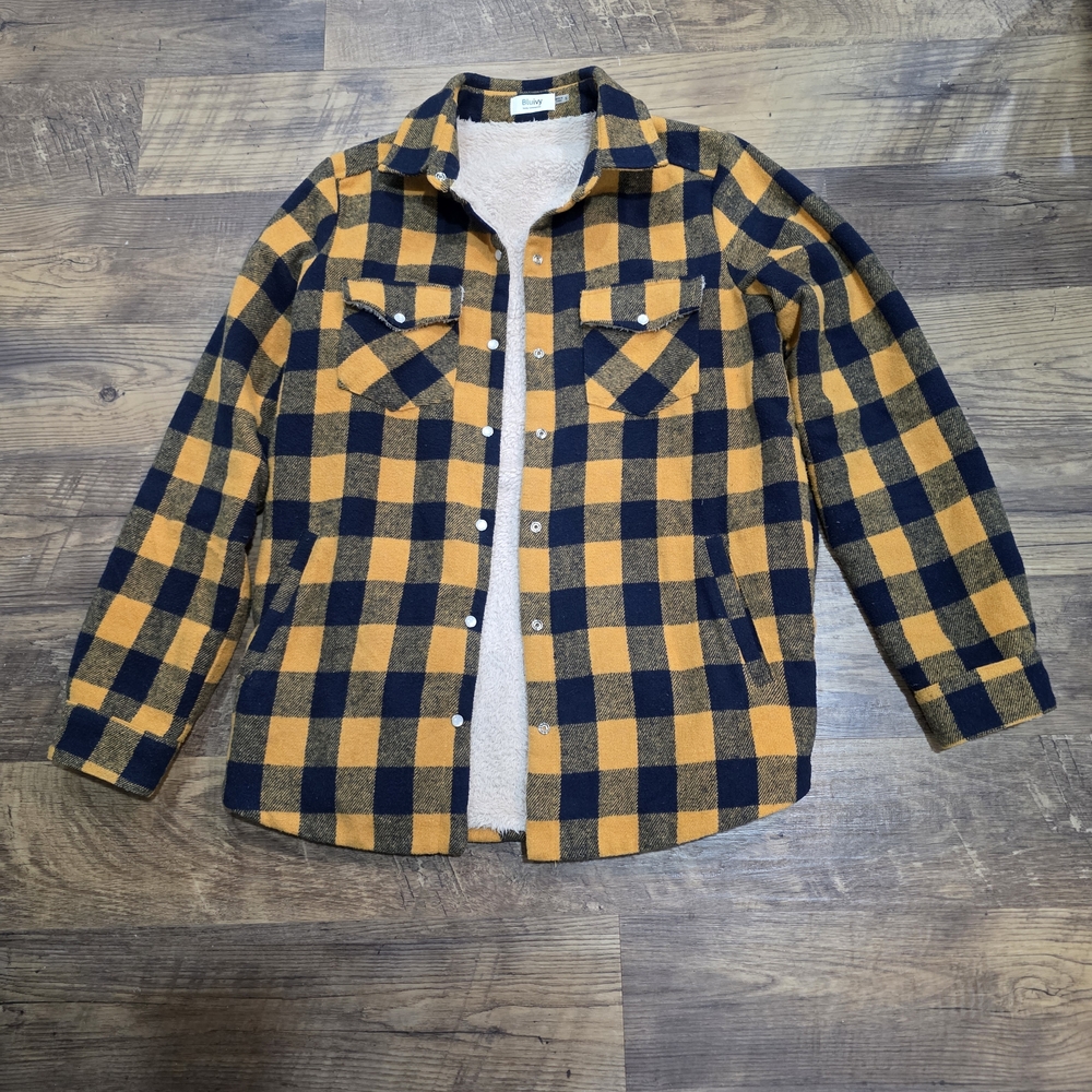 Bluivy Yellow and Blue Plaid Jacket